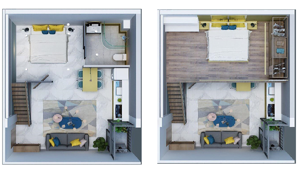 thiết kế căn hộ mini 9x Tân Phú