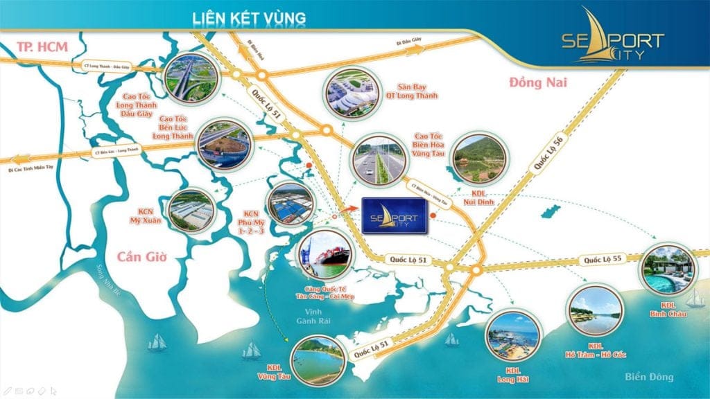 DỰ ÁN ĐẤT NỀN PHÚ MỸ CENTRAL PORT BÀ RỊA VŨNG TÀU 11 Liên kết vùng dự án đất nền Phú Mỹ Bà Rịa Vũng Tàu