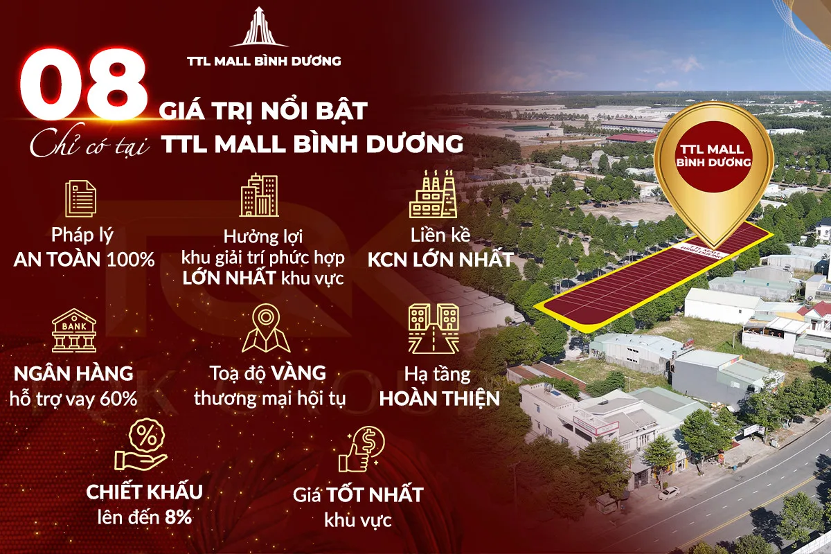 TTL Mall Bình Dương 17 8 lý do nên sở hữu đất nền TTL Mall Bình Dương