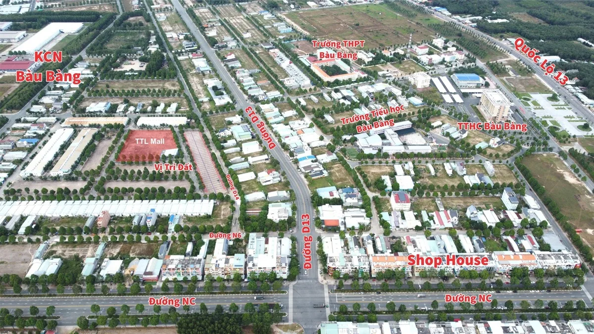 TTL Mall Bình Dương 13 Các trục đường chính tại TTL Mall Bình Dương