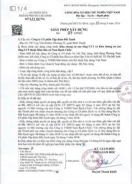 Giấy phép xây dựng The Prive - Một phần quan trọng giúp Pháp Lý The Prive nổi bật giữa hàng loạt sản phẩm căn hộ cao cấp tại TP. Thủ Đức Giấy phép xây dựng The Prive - Một phần quan trọng giúp Pháp Lý The Prive nổi bật giữa hàng loạt sản phẩm căn hộ cao cấp tại TP. Thủ Đức