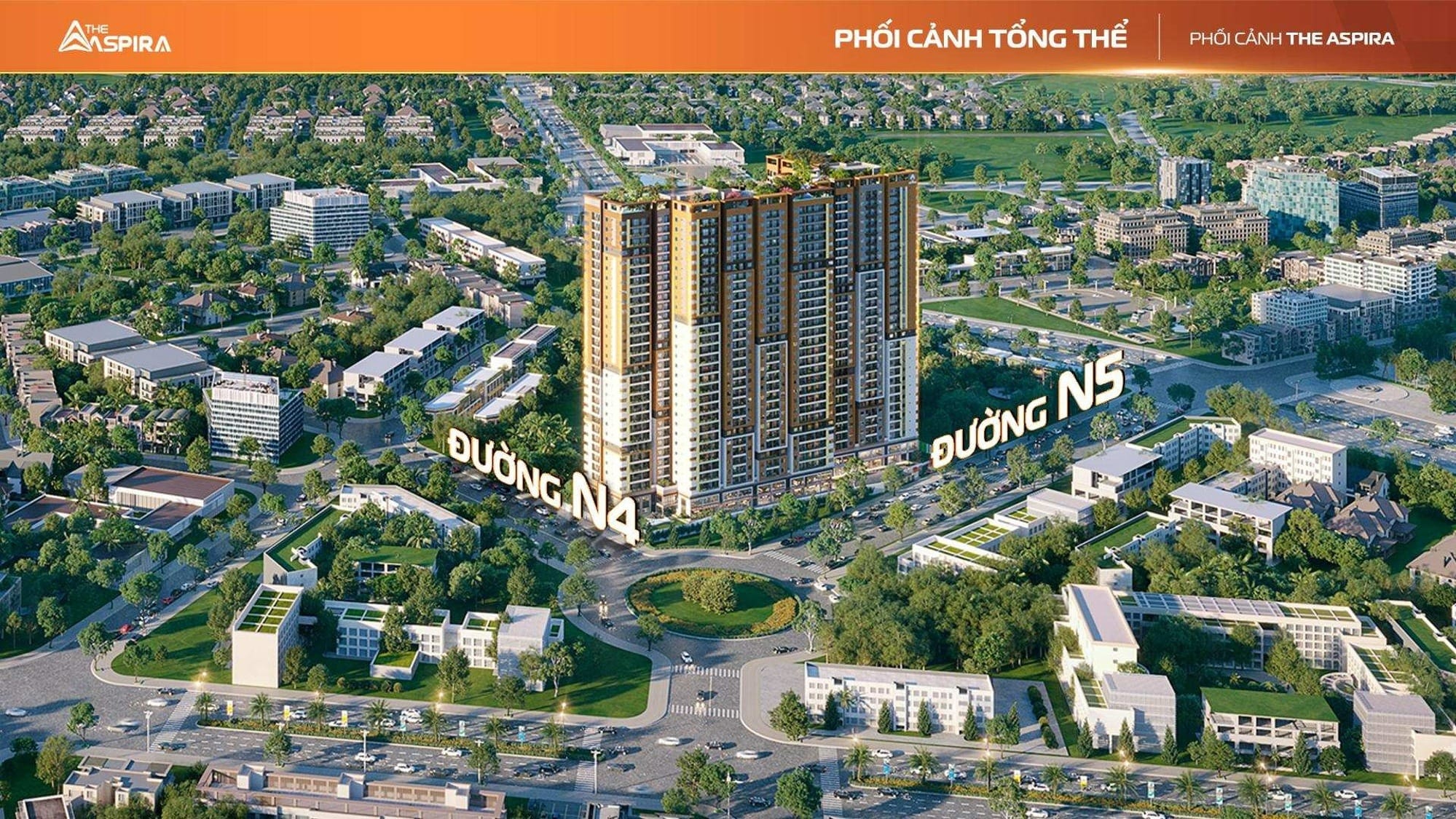 phoi canh tong the du an The Aspira binh duong Phối cảnh tổng thể dự án The Aspira Dĩ An